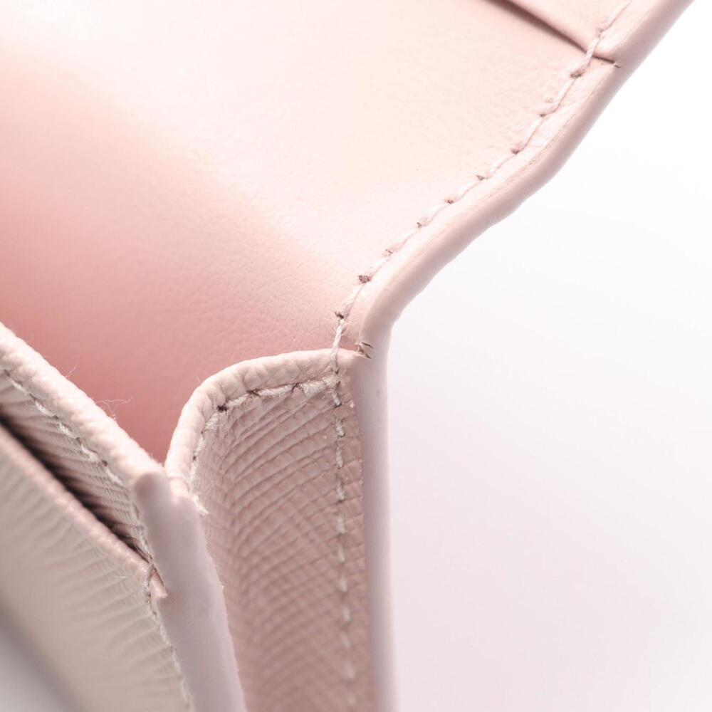 Prada Saffiano Triangle Business Card Case, Leather, Women's, Pink - Picture 6 of 8